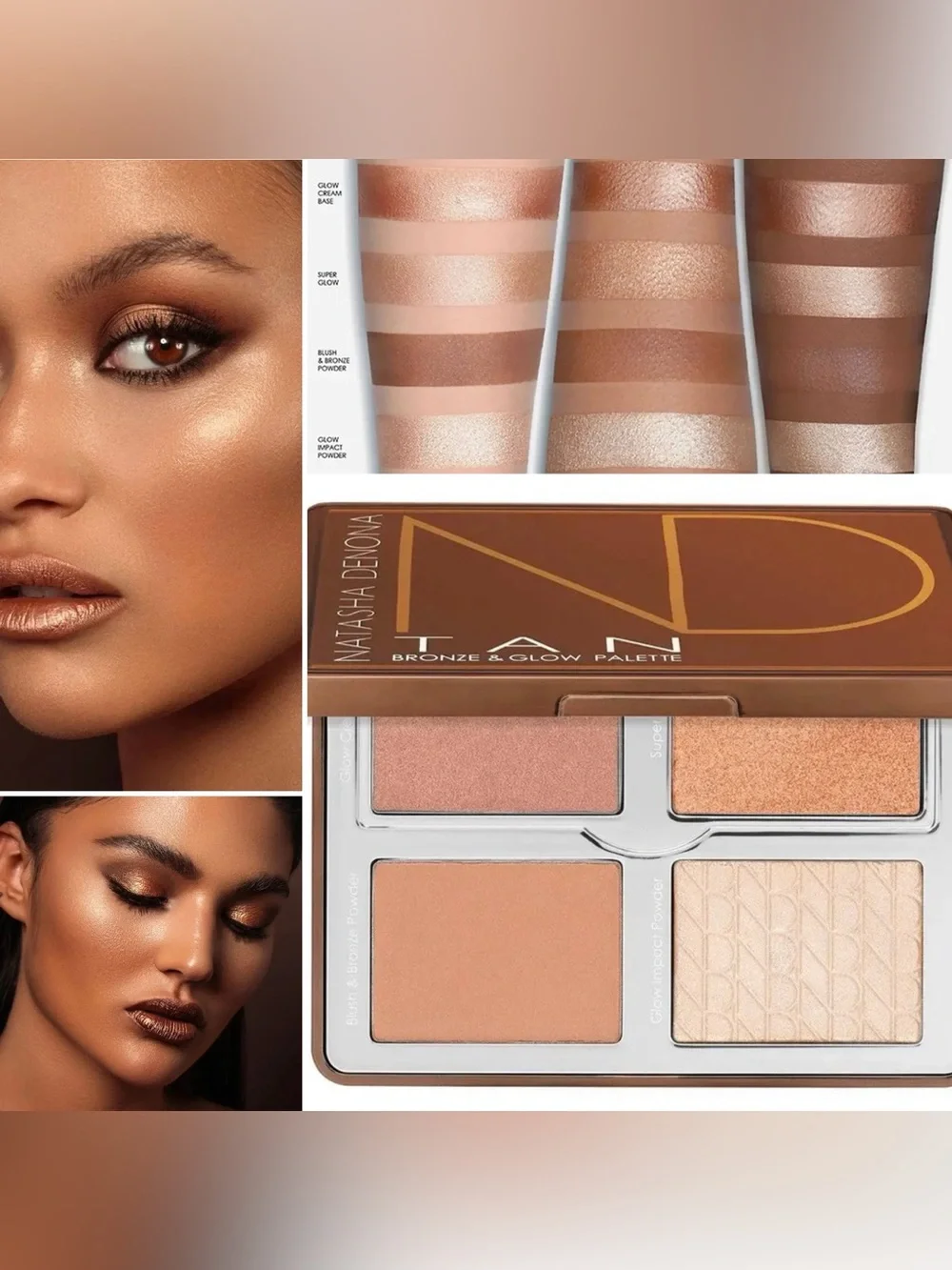 🍒BOGO50%🍒🆕🌿NATASHA DENONA: TAN Bronze & Glow Palette